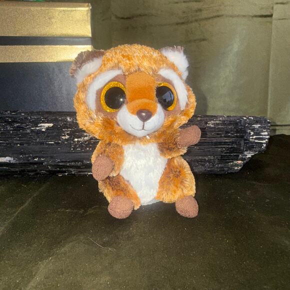 Ty Beanie Boo Rusty Raccoon Plush (6”) • EUC, No Hang Tag - Picture 1 of 4